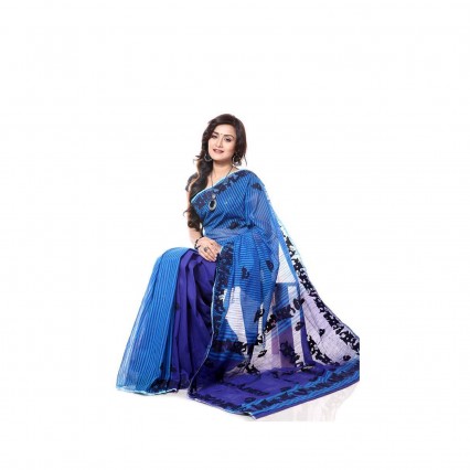 Ethnic Tangail Cotton Sharee by handloom with gorgeous embroidery
